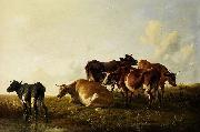 Thomas sidney cooper,R.A. Cattle in the pasture. oil on canvas